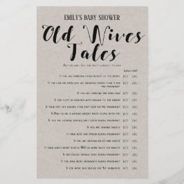 ベビーモダン素朴シャワーゲーム印刷