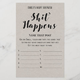 ベビーモダン素朴シャワーゲーム印刷