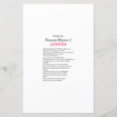 ベビーモダン素朴シャワーゲーム印刷 (裏面)