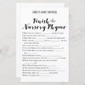 ベビーモダン素朴シャワーゲーム印刷 (正面/裏面)