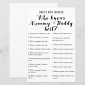 ベビーモダン素朴シャワーゲーム印刷 (正面/裏面)