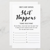 ベビーモダン素朴シャワーゲーム印刷 (正面/裏面)