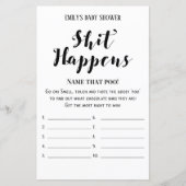 ベビーモダン素朴シャワーゲーム印刷 (正面)