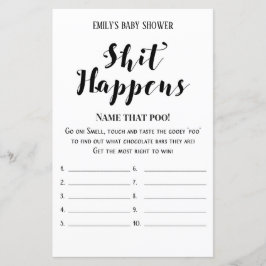 ベビーモダン素朴シャワーゲーム印刷