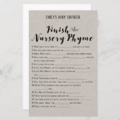 ベビーモダン素朴シャワーゲーム印刷 (正面/裏面)