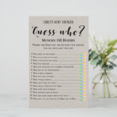 ベビーモダン素朴シャワーゲーム印刷 (スタンド正面)