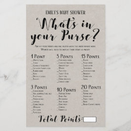 ベビーモダン素朴シャワーゲーム印刷