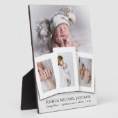 ベビーモダン誕生統計4枚フォトコラージプラーク フォトプラーク (側面)