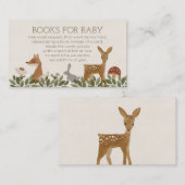 ベビーモダン赤ちゃんシャワーカード用のウッドランドブック エンクロージャーカード (正面/裏面)