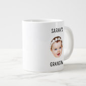 ベビーモダン顔写真おじいちゃん誕生日 ジャンボコーヒーマグカップ (正面右)