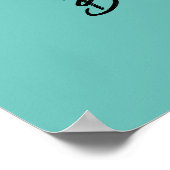 ベビーモノグラムユニセックスギフト名のパーソナライズミニマル ポスター (角)