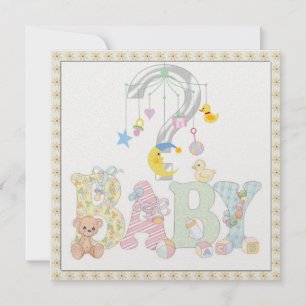 ベビーモバイル性リビールパーティの招待状 招待状