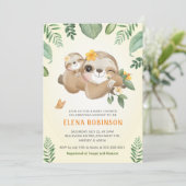 ベビーモムマスロスジャングルベビ男女兼用ーシャワー 招待状 (スタンド正面)