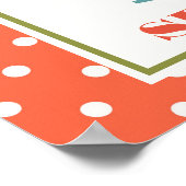 ベビーモンキーおしゃれな赤ちゃんシャワー ポスター (角)