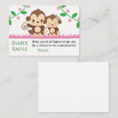 ベビーモンキーおむつラッフルチケット プレイスカード (正面/裏面)
