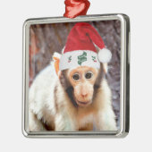 ベビーモンキーアットクリスマス メタルオーナメント (左)