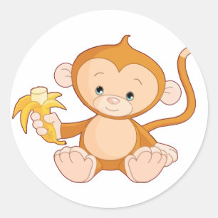 ベビーモンキーウィズバナナ ラウンドシール