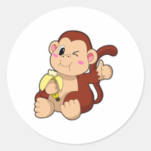 ベビーモンキーウィズバナナ ラウンドシール