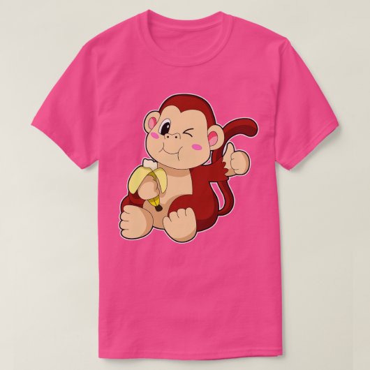 ベビーモンキーウィズバナナ Tシャツ (デザイン正面)