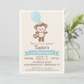 ベビーモンキーキッドの誕生日パーティーへの招待 招待状 (スタンド正面)