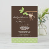 ベビーモンキーサファリベイビーシャワー招待状 招待状 (スタンド正面)
