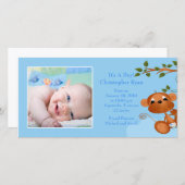 ベビーモンキーフォトボーイ誕生のお知らせ 案内状 (正面/裏面)