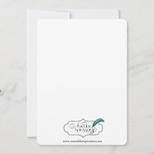 ベビーモンキーベビーシャワー招待状 招待状 (裏面)