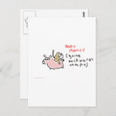 ベビーモンキー（豚に逆乗り） ポストカード (正面/裏面)