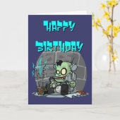 ベビーモンスター誕生日カード カード (黄色い花)