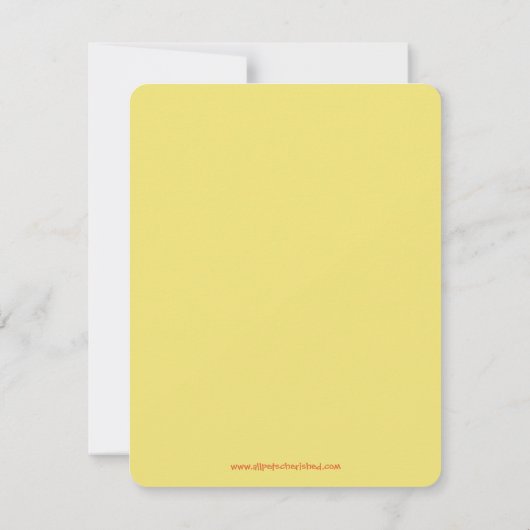 ベビーモーカウファームヤードベビーシャワーイエロー 招待状 (裏面)