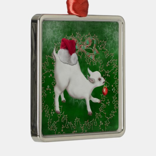 ベビーヤギかわいい動物オーナメント メタルオーナメント (右)