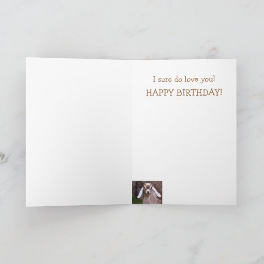 ベビーヤギとハートママ誕生日 カード (内部)