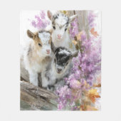 ベビーヤギの紅葉9 フリースブランケット (正面)