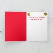 ベビーヤギはトナカイのクリスマスになりたいと思っている シーズンカード (内部)