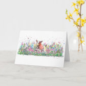 ベビーヤギインフラワーフィールド カード (黄色い花)