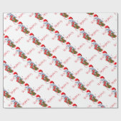 ベビーヤギストッキングクリスマスラッピング紙 ラッピングペーパー (フラット)