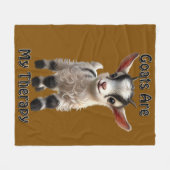 ベビーヤギ毛ふわふわで明るい表情 フリースブランケット (正面(横))