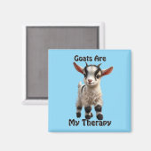 ベビーヤギ毛ふわふわで明るい表情 マグネット (正面/裏面)