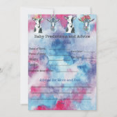 ベビーヤギ赤ちゃんシャワーゲーム 招待状 (正面)