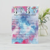 ベビーヤギ赤ちゃんシャワーゲーム 招待状 (スタンド正面)