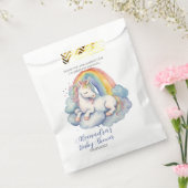 ベビーユニコーンありがとう男の子のシャワー フェイバーバッグ (封をした状態)