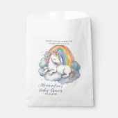 ベビーユニコーンありがとう男の子のシャワー フェイバーバッグ (正面)