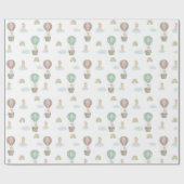 ベビーユニコーンとレインボーラッピング紙 ラッピングペーパー (フラット)