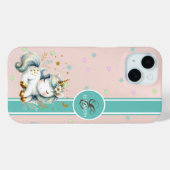 ベビーユニコーンカラフル星モノグラム Case-Mate iPhoneケース (裏面 (横))