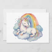 ベビーユニコーンガールベビーシャワー 招待状 (裏面)