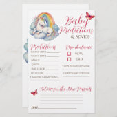 ベビーユニコーンガールベビー予測アドバイスカード (正面/裏面)