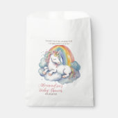 ベビーユニコーンサンキューガールズベビーシャワー フェイバーバッグ (正面)
