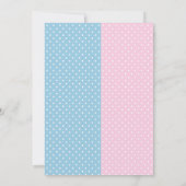 ベビーユニコーンピンクブルージェンダーパーティー 招待状 (裏面)