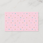 ベビーユニコーンピンク赤ちゃんシャワー用ブック エンクロージャーカード (裏面)