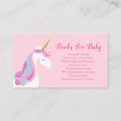 ベビーユニコーンピンク赤ちゃんシャワー用ブック エンクロージャーカード (正面)